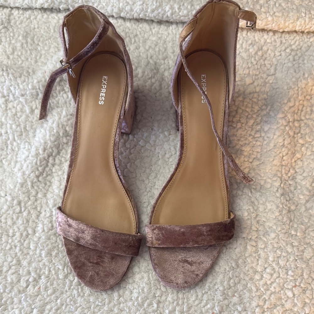 Express Women's Velvet Sandals - Blush